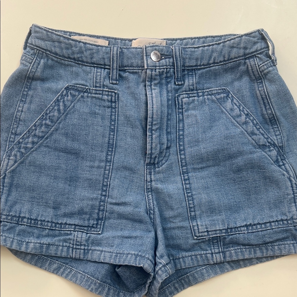 Universal Thread High-Rise Blue Denim Utility Shorts